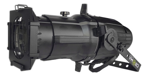 Refletor Elipsoidal 750w Com Porta Filtro Croma750pfl-19 Carcaça Preta Luz 3200k