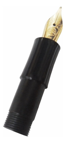 Pluma De Repuesto Kaweco Nib Cuerpo Negro Con Rosca Tinta Plumín Dorado Exterior Bb- Extra Grueso