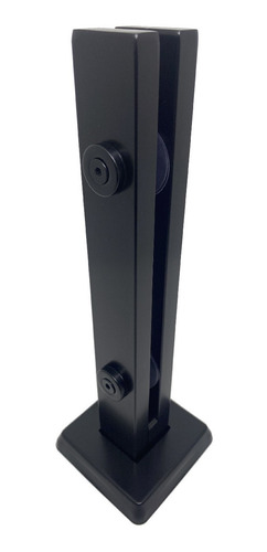 40 Coluna Torre 40 Cm Preto Fosco Com 2 Furos Corpo Inox