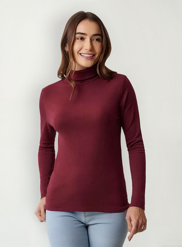 Playera Cuello Tortuga Mujer.  Varios Colores