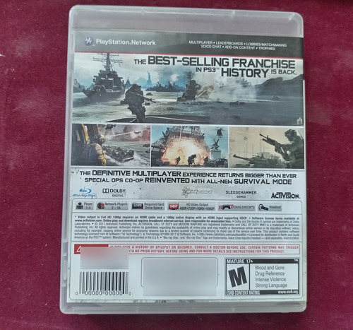 Call Of Duty M Warfare 3 ( Juego Playstation 3 Ps3 ) 8v ^o^ (Usado)