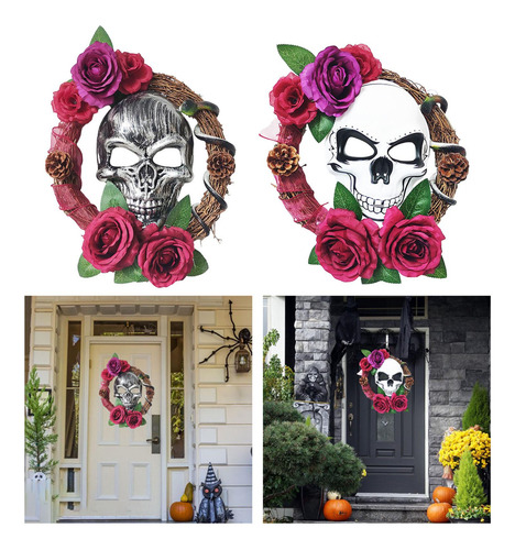 2 Coronas De Calaveras De Halloween Para Colgar En ,