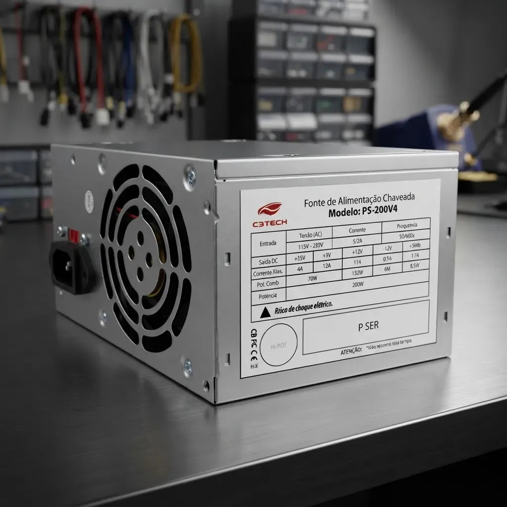 Fonte De Alimentação Para Pc C3tech C3plus Ps-200v4 200w