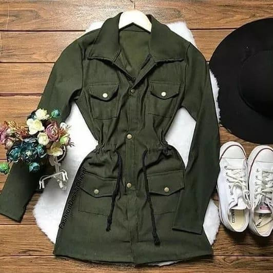 casaco parka verde militar