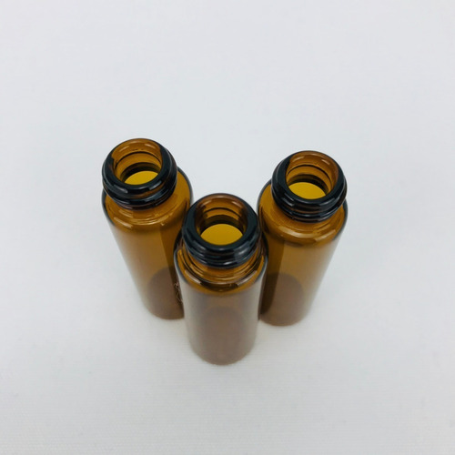 Frasco Atomizador Pluma 5 Ml Vidrio Ámbar Spray 25pz