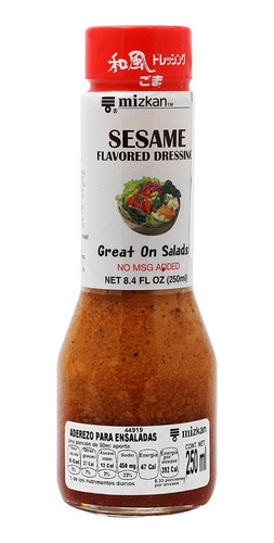 Mizkan Aderezo Gourmet De Ajonjoli ( Sésamo) 248 Ml