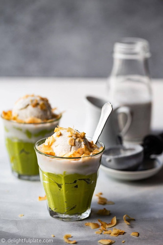 Base Para Frappe Pistache Y Topping Sabor Chocolate Blanco