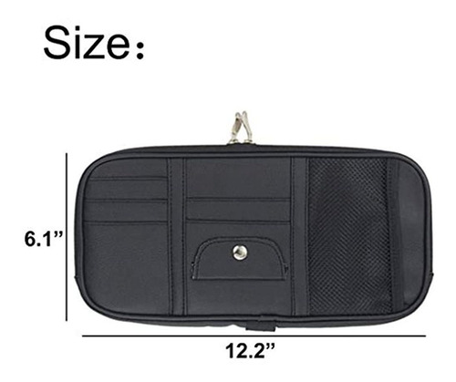 Imagen 2 de 5 de Kartisen Organizador De Visera Solar Para Automovil, Organi