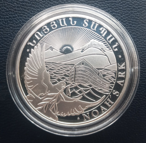 Imagen 1 de 4 de Moneda De 500 Dram Onza De Plata Pura De Armenia Año 2022.