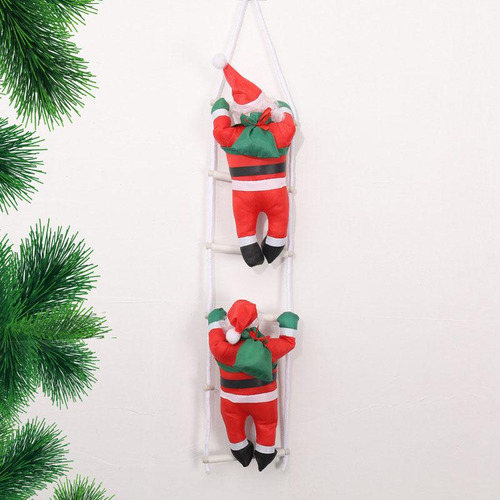 Adorno Colgante De Papá Noel Doble De 25 Cm