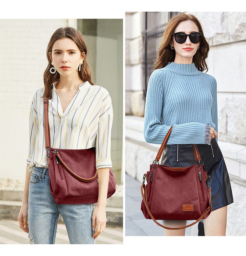 Li Bolso Multifuncional De Lona De Gran Capacidad For Mujer