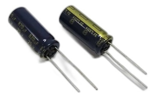 Kit 20 Pçs Capacitor Eletrolítico 820uf/25v 10x25mm