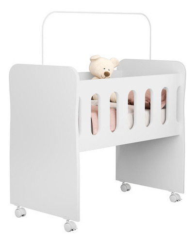 Trocador 2 X 1 Vira Mini Berço Com Colchão Para Bebe Nenem Recem Nascido Moises Badside - Moveis Bela