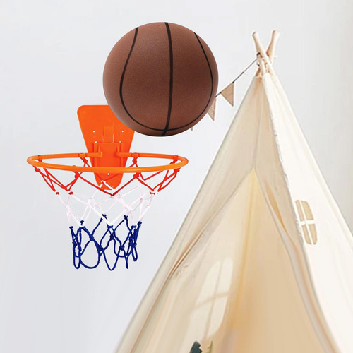 Baloncesto Silencioso Con Aro, Pelota Que Café Tamaño 7