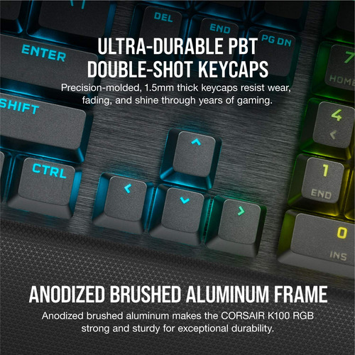 Teclado Mecânico Para Jogos Corsair K100 Rgb Preto