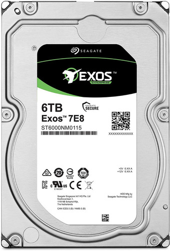 Seagate Exos 7e8 6tb Disco Duro Hdd Sata 6 Gb/s Nas Empresas