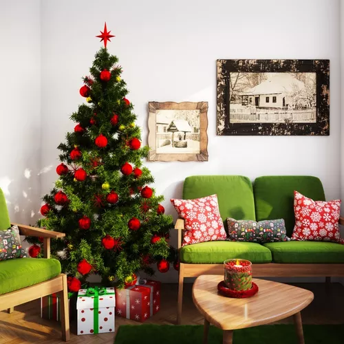 Arvore De Natal Grande Cheia De Luxo Decoração 1,50m