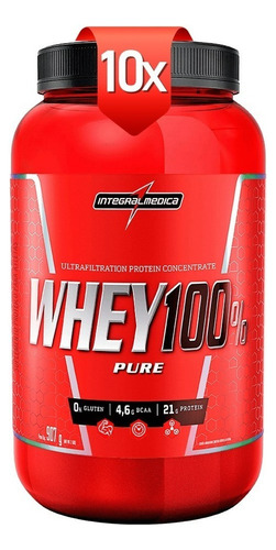 Kit 10x Whey 100% Pure Proteina Pote 907g- Integralmedica