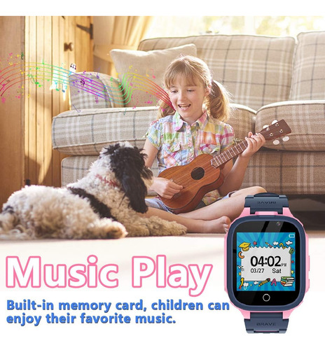 Reloj Inteligente Niños Cámara Dual Pantalla Táctil 3,9 Cm