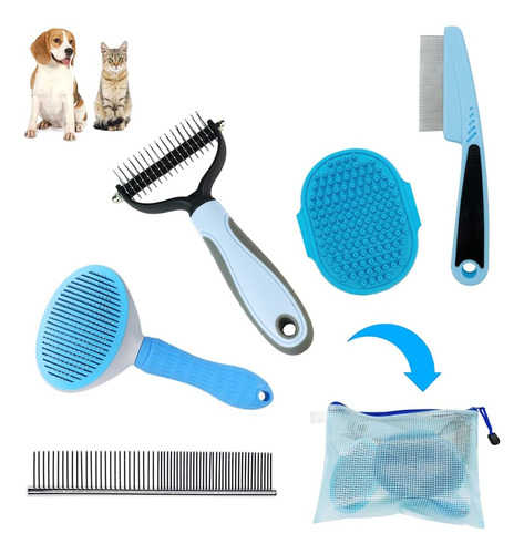 Kit De Aseo Para Perros, 5 Piezas, Cepillos Para Perros P...