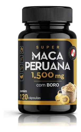 Suplemento Maca Peruana Dailylife com Boro 120 Cápsulas Sem Glúten Vegano