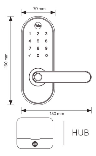 Cerradura Eléctrica Ymc420 Negro Con Hub Para Exteriores