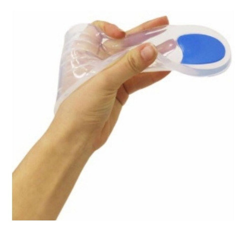 Palmilha De Silicone Ortopédica Fascite Plantar Ponto Azul