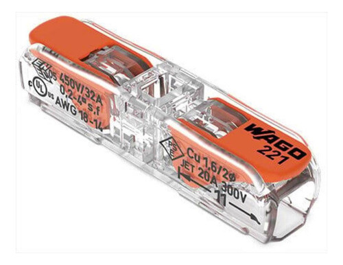 Wago Conector De Emenda Em Linha C/ Alavança
