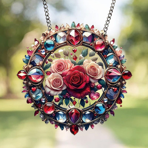 Fa Janela De Decoração Do Dia Dos Namorados Com 4 Flores