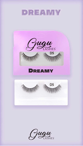 Pestañas Postizas Par Dreamy Fibra Seda Gugu Lashes Original