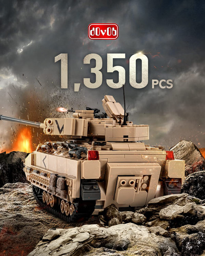Conjunto De Construção Dovob Military M2 Bradley Tank 1350 P