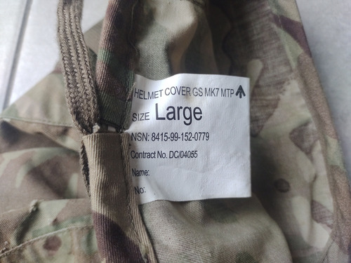 Funda Para Casco Ejército Británico Mk 6 En Camuflaje Mtp (Usado)