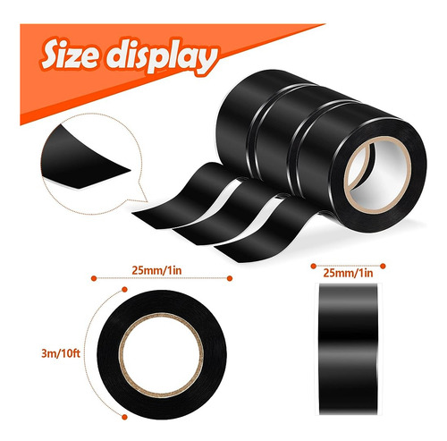 6 Roll Self Flush Silicone Tape Rubber Tape 10 Pies De Largo