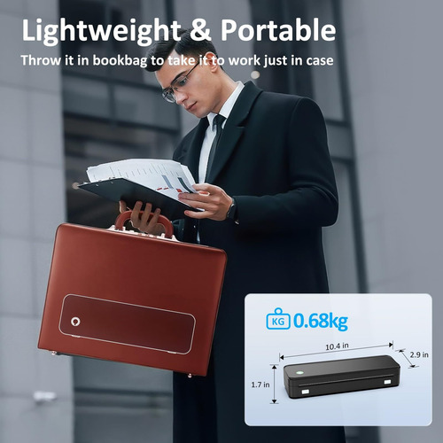 Gloryang Inkless Portable Printer For Travel, Wireless