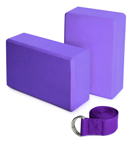 2 Bloques De Yoga Eva, 1 Correa De Algodón Para Yoga, Bloque