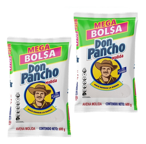 Imagen 2 de 2 de Avena Don Pancho Molida 600 Gr X2 Uds