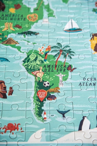 Imagen 4 de 7 de Rompecabezas Del Mundo Para Niños - Mapamundi Extra Grande