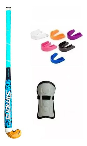 Combo Hockey Palo Madera + Canilleras + Bucal - Estacion Deportes Olivos