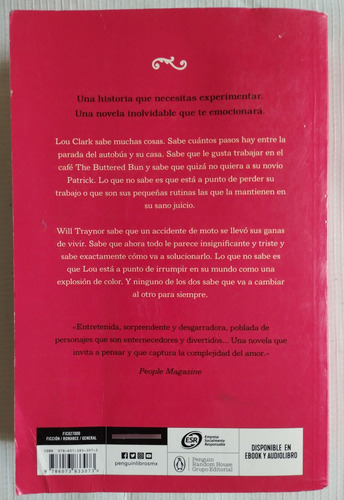 Yo Antes De Tí Jojo Moyes Libro P (Usado)