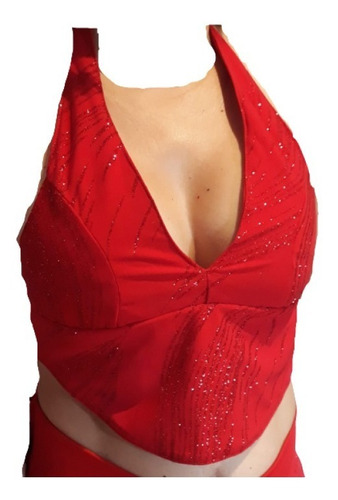 Traje Ropa De Baile Latino Rumbera Salsa Pollera Top