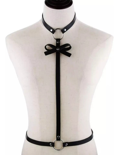 Arnés Decorativo Gótico Con Moño Negro Ajustable 2602 Negro