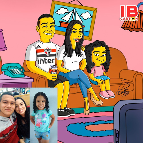 Los Simpson Caricatura Personaliza Homero Bart Regalo Pareja