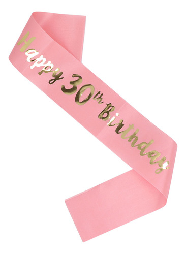 Fajín De Cumpleaños, 10 Unidades, Color Rosa, 30, Poliéster,
