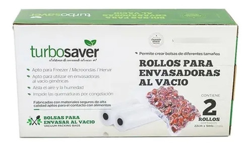 Imagen 1 de 6 de Rollos Para Envasadora Al Vacío Turbosaver 2 Unid 28cmx5mts