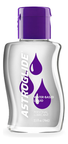 Lubricante líquido a base acuosa ASTROGLIDE gel intimo 74ml larga duracion - vegano - sedoso no pegajoso - compatible con preservativos