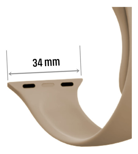 Malla Smart Watch 42 44 Mm Silicona Marrón Claro 4.2 Cm