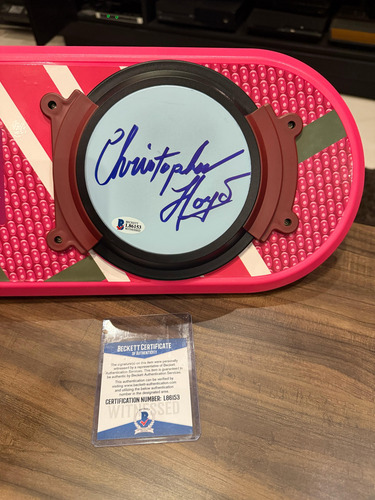 Christopher Lloyd Hoverboard Autografiada Volver Al Futuro Rosa Chicle (Usado)
