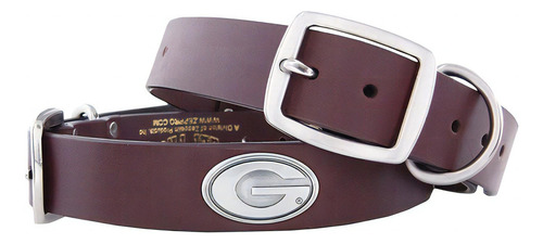 Ncaa Georgia Bulldogs Cafe Concho Perro Collar, M, Marron