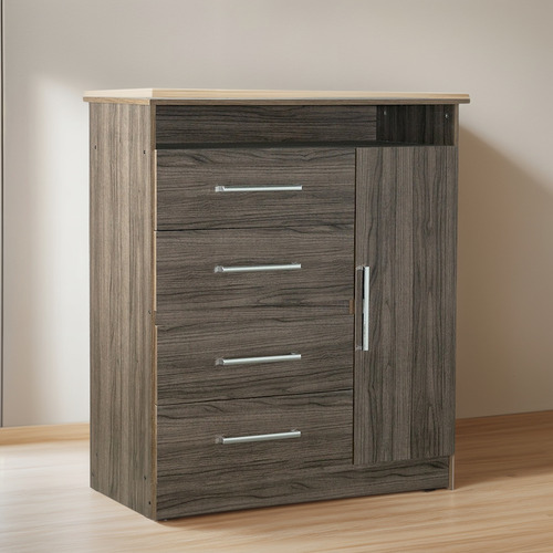 Comoda Chifonier Tv 1 Puerta 4 Cajones 3 Dakota