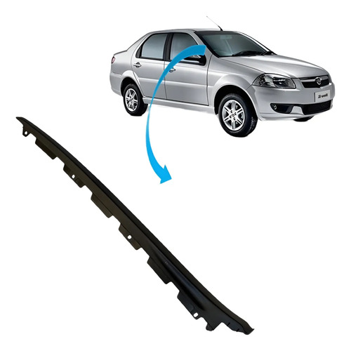Moldura Parabrisa Derecha Fiat Palio Siena Strada Original Negro